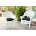 Propation W00206-C-2-FS017-CS White Wicker Chair with Black Cushion PR2434078